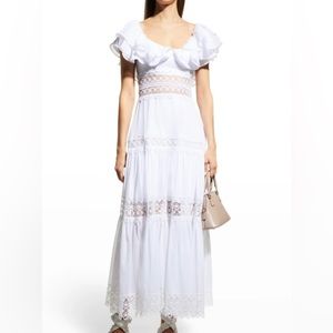 CHARO RUIZ FLORENCE OFF-THE-SHOULDER LACE MAXI DRESS